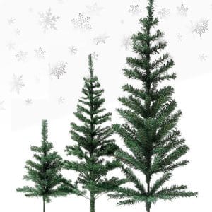Kunstig plastik juletræ (3 størrelser)