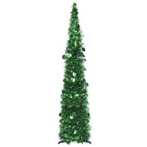 vidaXL kunstigt juletræ med pop-op-funktion 120 cm PET grøn