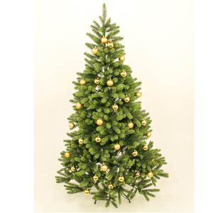 Juletræ 180 cm Spritzguss med 34 guldkugler
