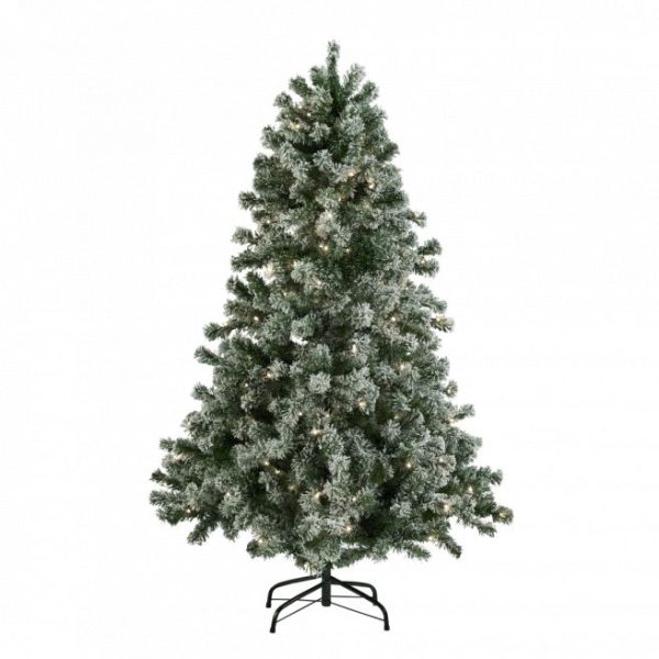 Juletræ kunstigt NORDIC WINTER 150 x 100 cm med lys og sne - 780-007