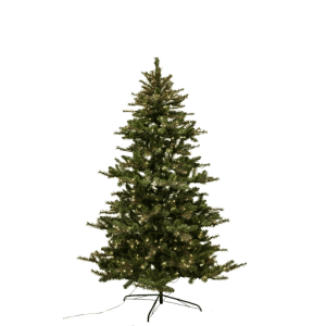Nordic Winter kvalitets kunstigt rødgrantræ m/lys - 150 x 106 cm