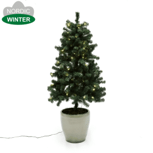 Nordic Winther kunstigt juletræ m/lys - 120 cm