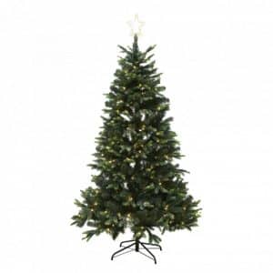 Juletræ kunstig PE/PVC LIFA, Klasse A+, 210x142 cm m/LED og stjerne NORDIC WINTER