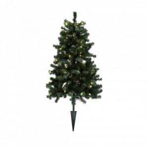 Juletræ kunstig PVC ASKE, udendørs med spyd, Klasse B+, 120x82 cm m/LED NORDIC WINTER