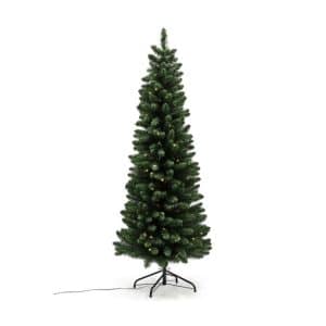 Juletræ kunstig smalt PVC NOR, Klasse B+, 180X68 cm m/LED NORDIC WINTER