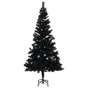 vidaXL kunstigt juletræ med fod 150 cm PVC sort