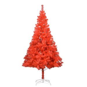 vidaXL kunstigt juletræ med fod 180 cm PVC rød