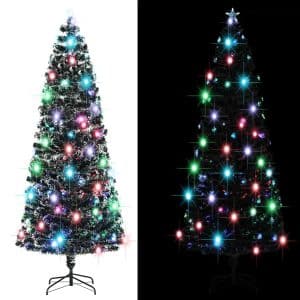 vidaXL kunstigt juletræ med fod/LED 240 cm 380 grene