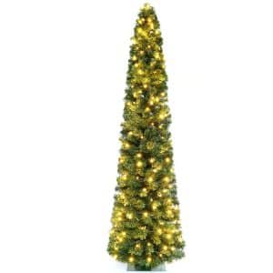 Juletræ 180 cm (søjle)med 192 led lys