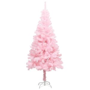 Kunstigt Juletræ Med Fod 120 Cm Pvc Lyserød