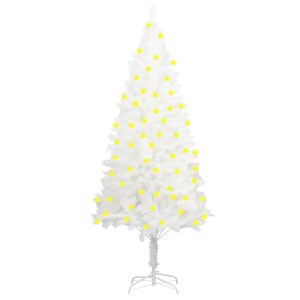 Kunstigt Juletræ Med Led-Lys 120 Cm Hvid
