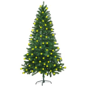 Kunstigt Juletræ Med Led-Lys 150 Cm Grøn