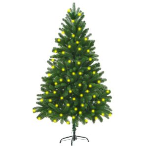 Kunstigt Juletræ Med Led-Lys 180 Cm Grøn
