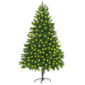 Kunstigt Juletræ Med Led-Lys 210 Cm Grøn