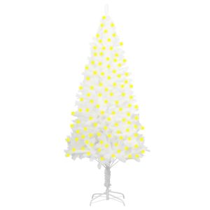 Kunstigt Juletræ Med Led-Lys 210 Cm Hvid