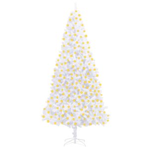 Kunstigt Juletræ Med Led-Lys 300 Cm Hvid