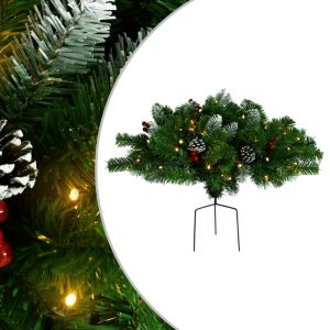 Kunstigt Juletræ Med Led-Lys 40 Cm Pvc Grøn