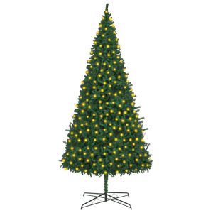 Kunstigt Juletræ Med Led-Lys 400 Cm Grøn