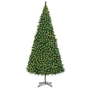 Kunstigt Juletræ Med Led-Lys 500 Cm Grøn