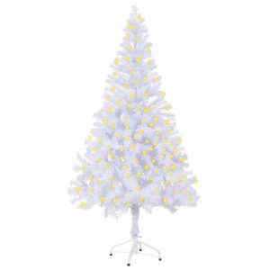 Kunstigt Juletræ Med Led-Lys Og Fod 150 Cm 380 Grene