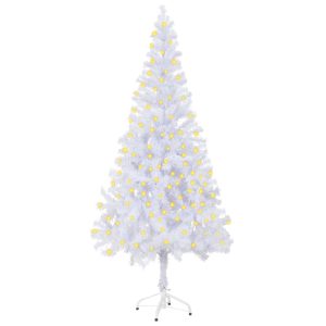 Kunstigt Juletræ Med Led-Lys Og Fod 180 Cm 620 Grene