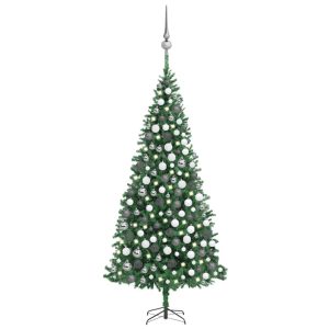Kunstigt Juletræ Med Led-Lys Og Kuglesæt 300 Cm Grøn