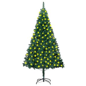 Kunstigt Juletræ Med Led-Lys Og Tykke Grene 210 Cm Grøn