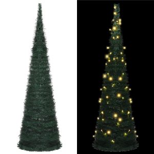 Kunstigt Juletræ Med Pop-Op-Funktion Og Led-Lys 150 Cm Grøn