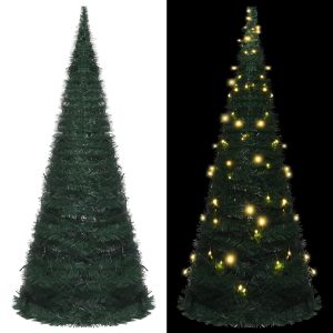 Kunstigt Juletræ Med Pop-Op-Funktion Og Led-Lys 210 Cm Grøn