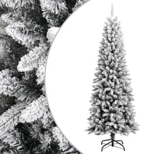 Kunstigt Juletræ Med Sne 210 Cm Pvc Og Pe