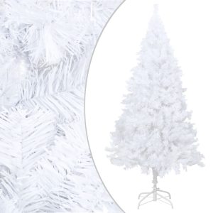 Kunstigt Juletræ Med Tykke Grene 180 Cm Pvc Hvid
