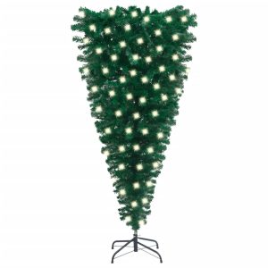 Kunstigt Omvendt Juletræ Med Led-Lys 120 Cm Grøn
