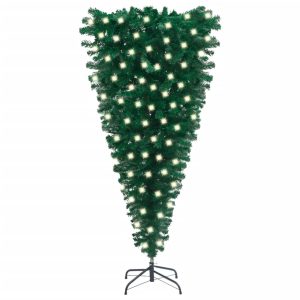 Kunstigt Omvendt Juletræ Med Led-Lys 150 Cm Grøn