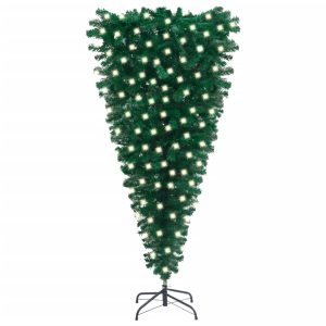 Kunstigt Omvendt Juletræ Med Led-Lys 180 Cm Grøn