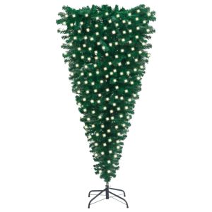 Kunstigt Omvendt Juletræ Med Led-Lys 210 Cm Grøn