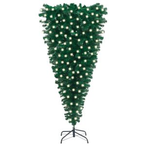 Kunstigt Omvendt Juletræ Med Led-Lys 240 Cm Grøn