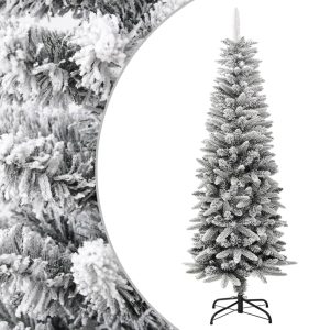 Kunstigt Smalt Juletræ Med Sne 150 Cm Pvc Og Pe