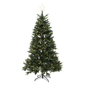 NORDIC WINTER Juletræ kunstig PE/PVC "LIFA", Klasse A+, 180x122 cm m/LED lys og stjerne
