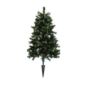 NORDIC WINTER Juletræ kunstig PVC "ASKE", udendørs med spyd, Klasse B+, 120 x 82 cm m/LED lys