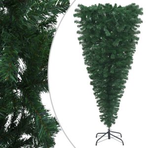 Omvendt Kunstigt Juletræ Med Fod 120 Cm Grøn