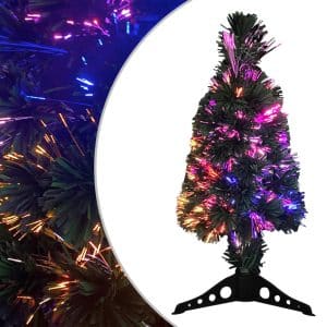kunstigt smalt juletræ med fod 64 cm fiberoptisk