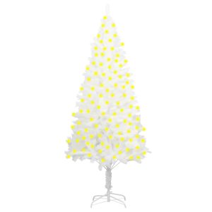kunstigt juletræ med LED 240 cm hvid