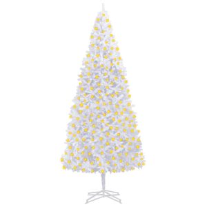 kunstigt juletræ med LED 400 cm hvid