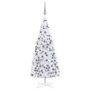 kunstigt juletræ med LED og kuglesæt 400 cm hvid