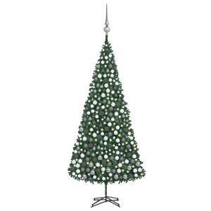 kunstigt juletræ med LED og kuglesæt 500 cm grøn