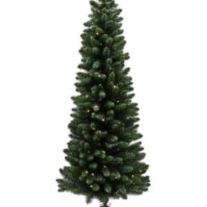Juletræ kunstig smalt PVC "NOR", Klasse B+, 180X68 cm m/LED