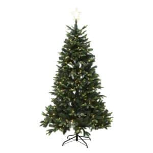 Juletræ kunstig PE/PVC "LIFA", Klasse A+, m/LED og stjerne, 4 størrelser - 260 x 170 cm