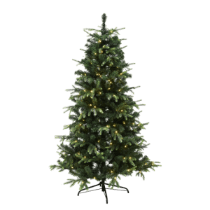 Juletræ kunstig PE/PVC "VIGA", Klasse A, m/LED, 3 størrelser - 140 x 96 cm