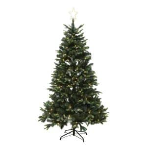 NORDIC WINTER Juletræ kunstig PE/PVC "LIFA", 260 x 170 cm m/LED og stjerne