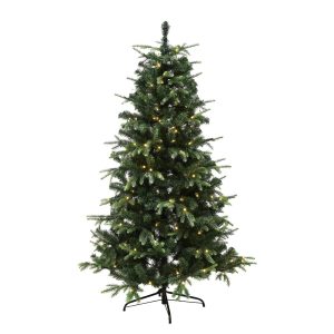 Kunstig juletræ med LED lys, model "VIGA" - 140 x 96 cm